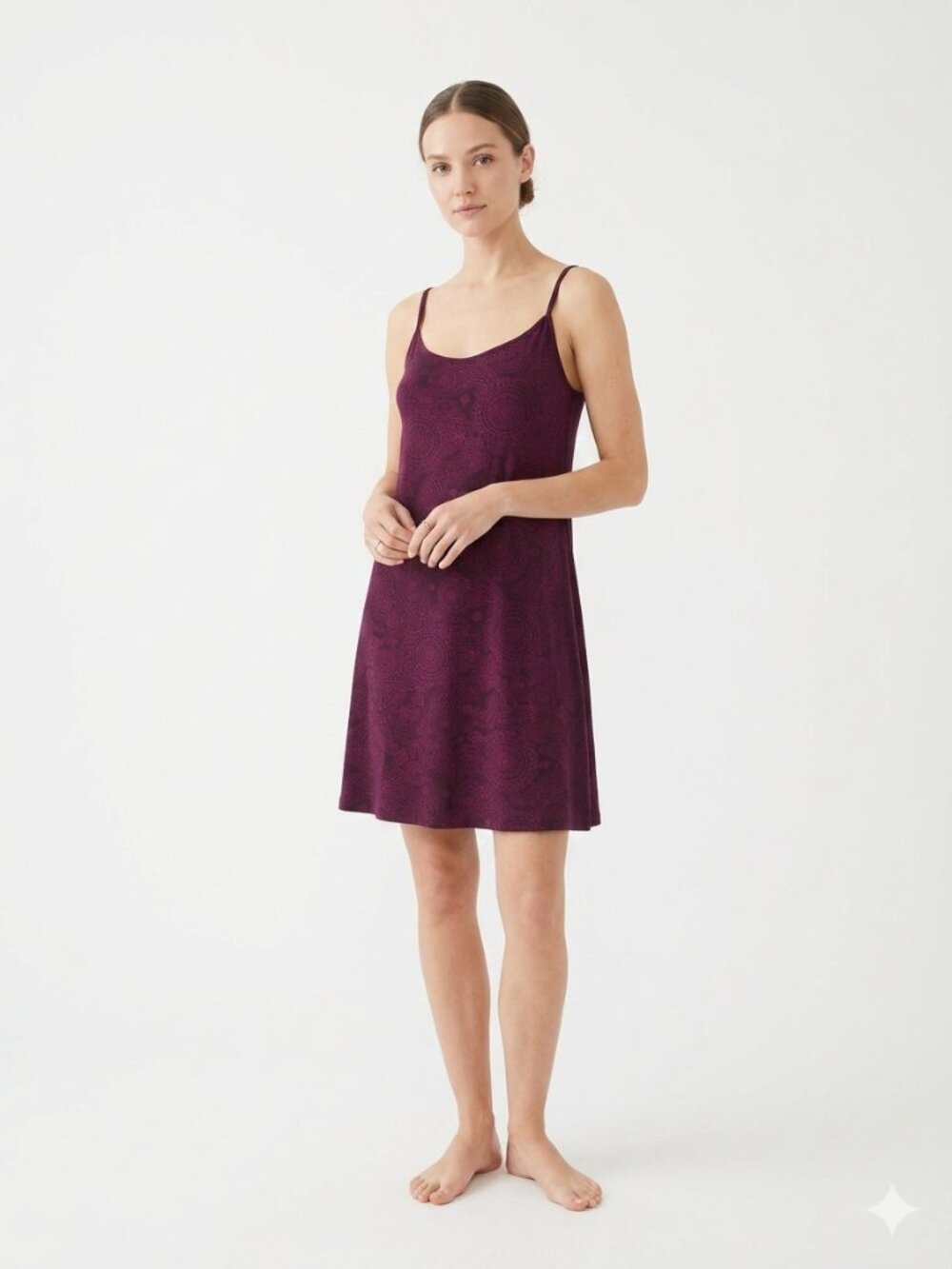 George Slip Dress Nightgown Purple Paisley Goth Grunge Whimsigoth XL